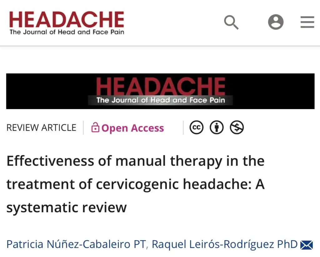 Artigo sobre relação entre dor de cabeça e coluna